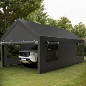 Shintenchi 12x20 FT Heavy-Duty Portable Carport