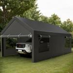 Shintenchi 12x20 FT Heavy-Duty Portable Carport