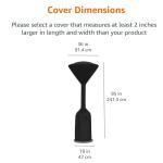Water-Resistant Patio Heater Cover, Black, 36" x 95