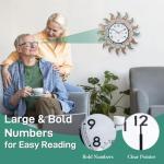 13-Inch Bronze Outdoor Clock with Thermometer & Hygrometer