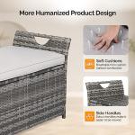 VINGLI Outdoor Storage Bench with Cushion