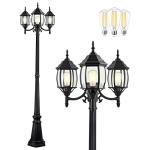 Classic Black 3-Head Outdoor Lamp Post Light