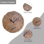 Lily's Home Butterfly Wall Clock with Thermometer