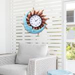 MUMTOP Waterproof Outdoor Clock with Thermometer 35.6cm