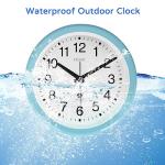 Large Waterproof Wall Clock for Indoor/Outdoor Use