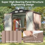 Aoxun 6x4 FT Outdoor Storage Shed with Lockable Doors