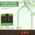 Giantex 9.5 FT Metal Garden Arch Trellis