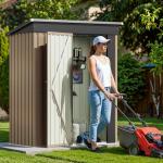 Devoko 5x3 FT Lockable Metal Garden Shed