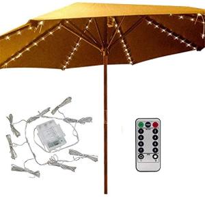Outdoor Umbrella String Lights with Remote Control