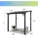 Aoxun 8'x5' Outdoor Aluminum Top Gazebo