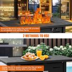 Walsunny 43" Outdoor Propane Fire Pit Table