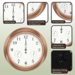 Garden Clock and Thermometer - Waterproof Combo