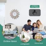 13-Inch Bronze Outdoor Clock with Thermometer & Hygrometer