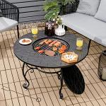 Giantex 4-in-1 Fire Pit Table for Outdoors