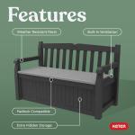 Keter Solana Outdoor Storage Bench in Graphite
