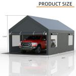 Heavy Duty Portable Carport with Removable Walls