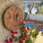 Lily's Home Butterfly Wall Clock with Thermometer