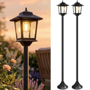 Solar Post Lights 2-Pack for Outdoor Use