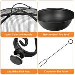 Giantex 4-in-1 Fire Pit Table for Outdoors