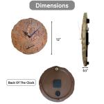 Lily's Home Butterfly Wall Clock with Thermometer