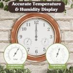 Garden Clock and Thermometer - Waterproof Combo