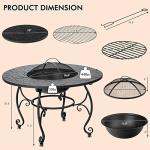 Giantex 4-in-1 Fire Pit Table for Outdoors