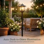 Solar Post Lights 2-Pack for Outdoor Use