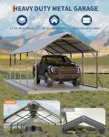 Garveelife Vertical Metal Carport for All Seasons