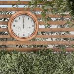Garden Clock and Thermometer - Waterproof Combo