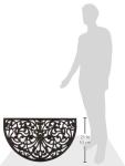 KEMPF Half Moon Rubber Scroll Doormat, 18x30 Inches