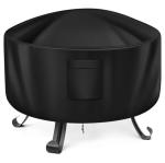 Round Heavy Duty Fire Pit Cover, 22-34 Inch