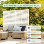 6FT Metal Outdoor Privacy Screen - Durable Garden Divider
