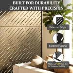 Metal Outdoor Privacy Screen with Stand - 183cm H