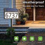 Solar-Powered Lighted Address Sign with Stakes