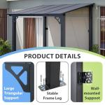 Aoxun 8'x5' Outdoor Aluminum Top Gazebo