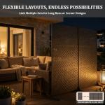 Metal Outdoor Privacy Screen with Stand - 183cm H