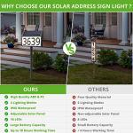 Solar-Powered Lighted Address Sign with Stakes