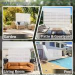 6FT Metal Outdoor Privacy Screen - Durable Garden Divider