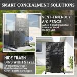 Metal Outdoor Privacy Screen with Stand - 183cm H