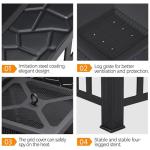 Yaheetech 32in Square Metal Fire Pit Table