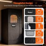 Portable Home Sauna with 1500W Steamer and Chair