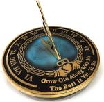 Brass Sundial - Grow Old with Me 10" Decor