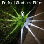 Eyrosa 10 Pack Waterproof Solar Stake Lights