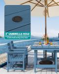 7-Piece Outdoor Patio Dining Set with Umbrella Hole