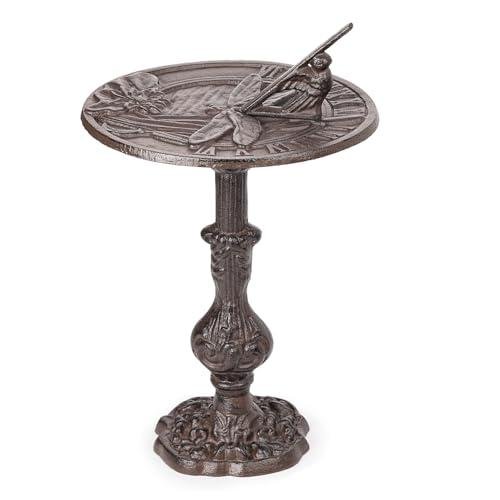 Sungmor Dragonfly Cast Iron Sundial Garden Decor