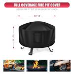 Round Heavy Duty Fire Pit Cover, 22-34 Inch
