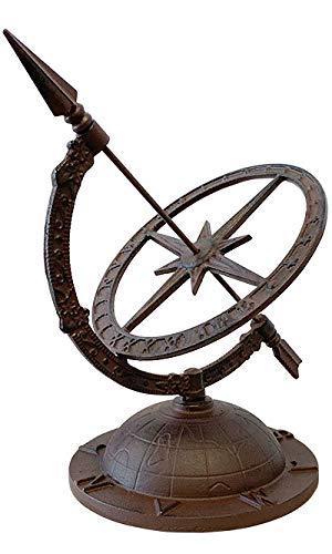 Antique-Style Cast Iron Armillary Sundial Globe