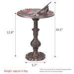 Sungmor Dragonfly Cast Iron Sundial Garden Decor