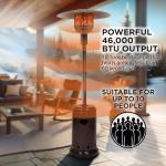 Portable Propane Patio Heater with Wheels, 46,000 BTU