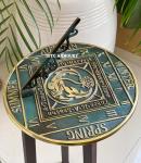 Brass Garden Sundial with Vintage Verdigris Finish